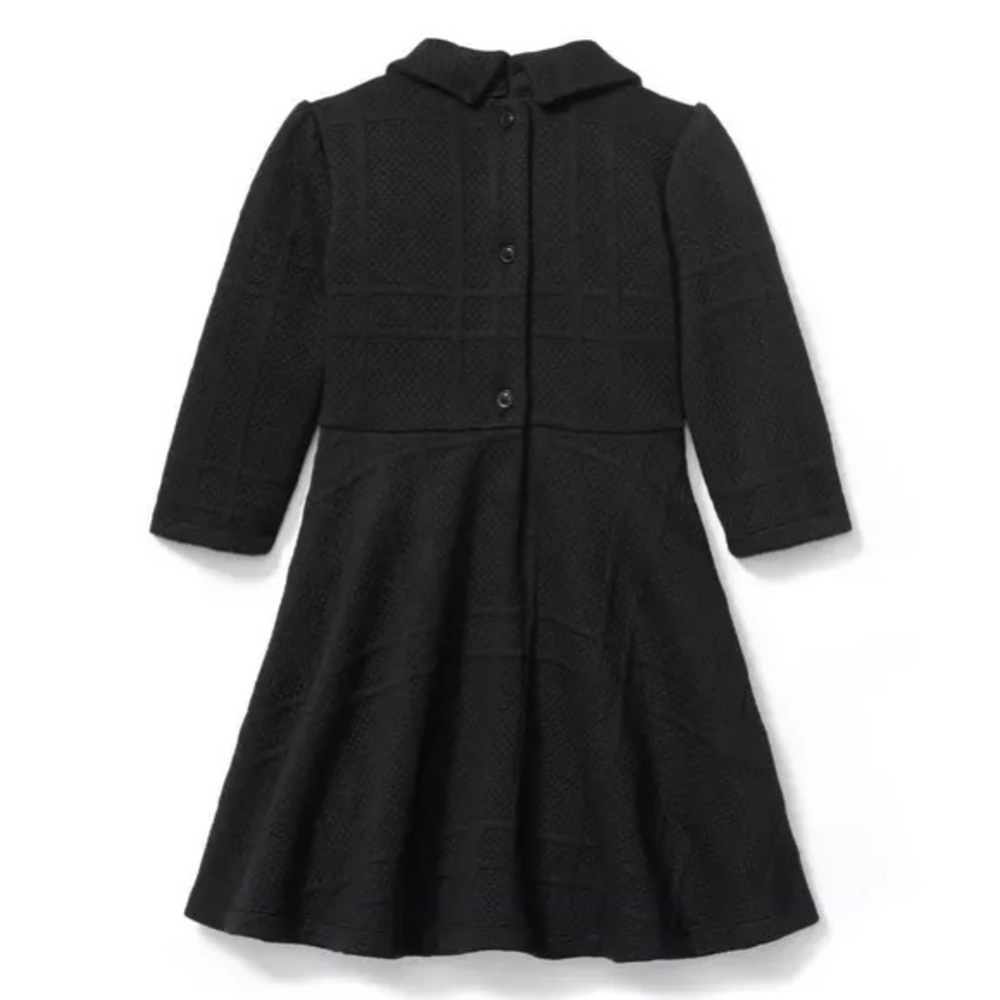 Janie and Jack Quilted Jacquard Dress Black 8 bow - Picture 2 of 4